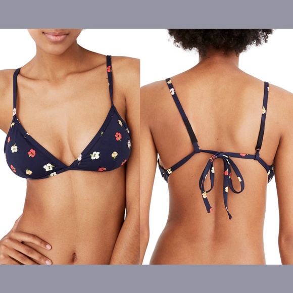 NWT $50 Madewell [ Large ]‎ Second Wave Floral Print Bralette Bikini Top - Picture 1 of 12